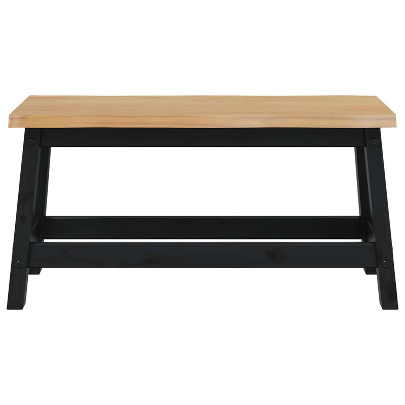 Storage Bench, Black/Natural