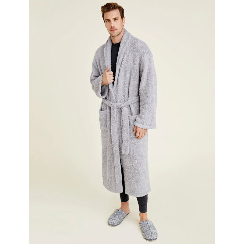 Peignoir pour adulte confortable Barefoot Dreams B509-58-22, gris tourterelle, taille 2, L 15 po x l 12 po