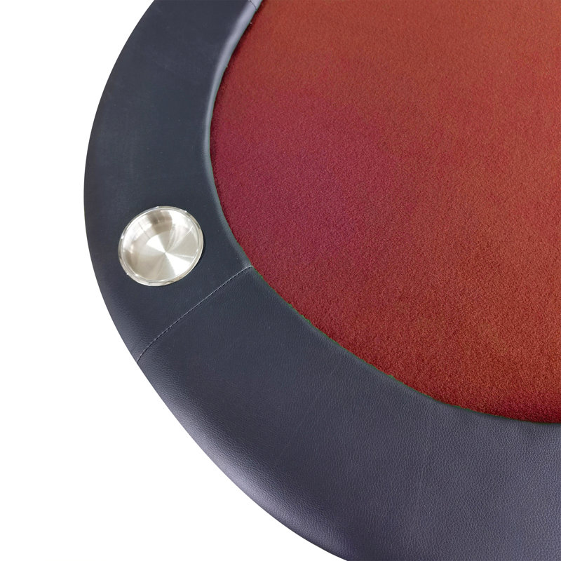 Table de poker pliable 73 po avec porte-gobelets Ino Design, Rouge
