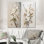 White Apple Blossom Whispers - Ensemble de 2 décorations murales fleur de pommier