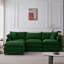 Canapé modulaire en L en chenille avec repose-pieds-690368400