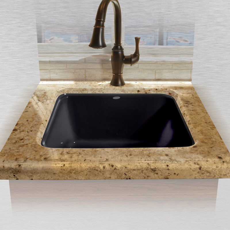 Big Horn 25 " L x 22 " W Undermount Laundry Sink, Black