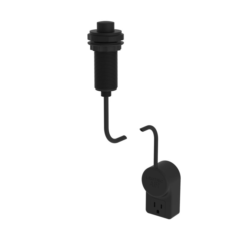 Hearney Air Activated Disposer Switch, Flat Black
