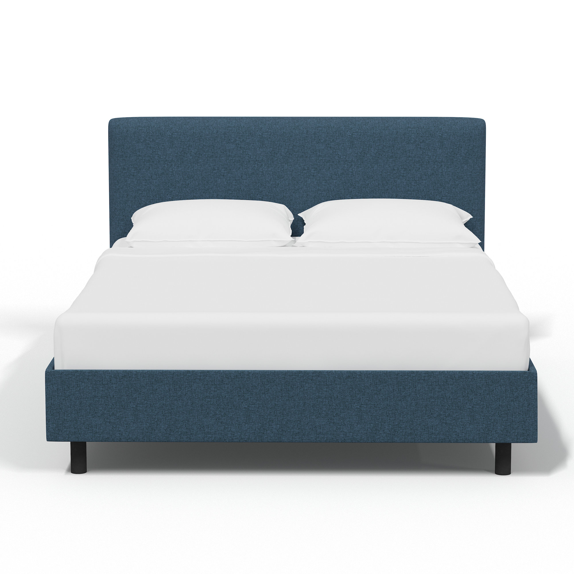 Eisley Upholstered Bed, Twin, Zuma Navy Textured Linen