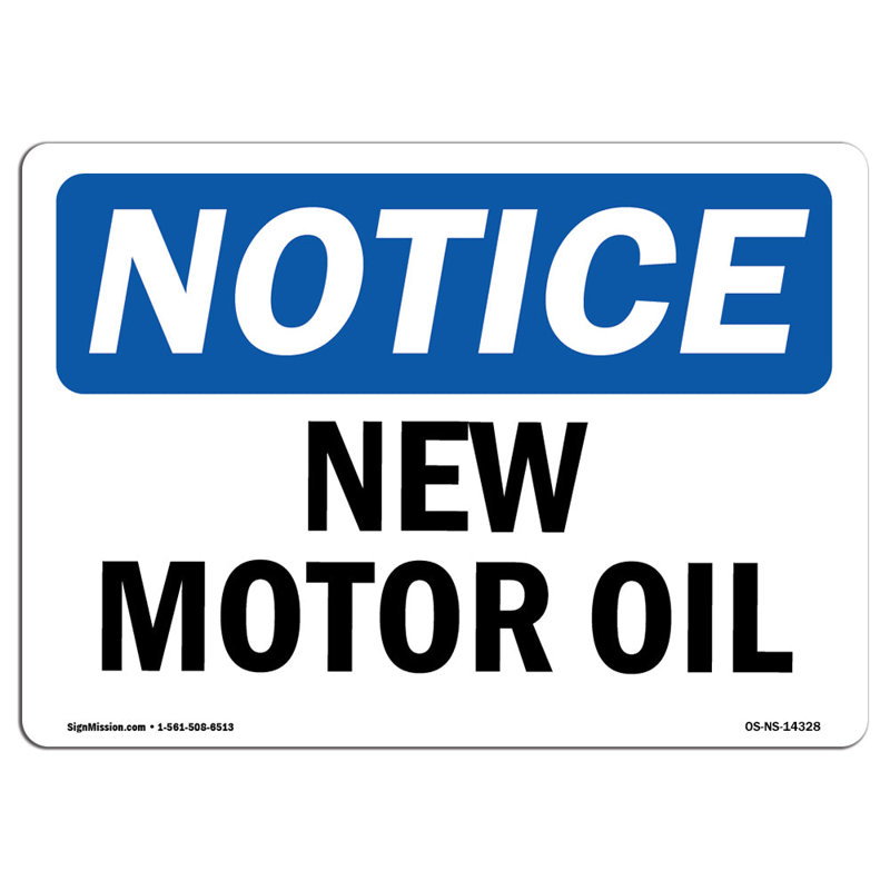 Nouvelle enseigne d'huile à moteur