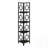 4 Tier Corner Etagere Bookcase, Modern Space-Saving Design for Office and Bedroom with Stylish Metal Frame-313798575
