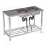 Borough Wharf 500mm W Single Bowl Stainless Steel Kitchen Sink with 2 Faucet Holes