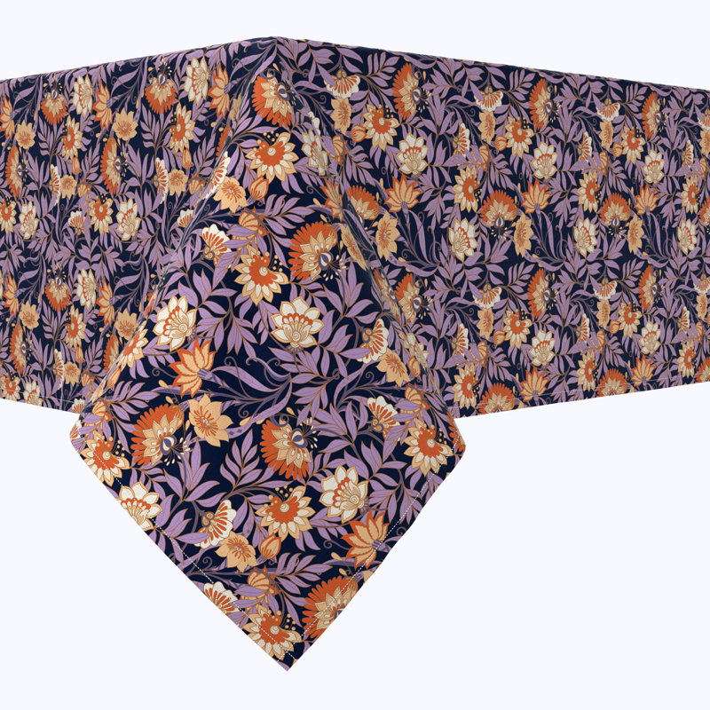 Rectangular Tablecloth, 100% Cotton, Floral 39, 84" x 60"