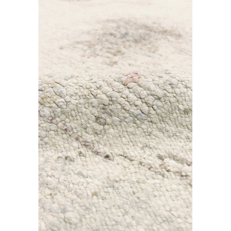 Oushak Hand Knotted Wool Area Rug in Beige/Gray/Ivory