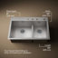 Évier de cuisine à montage sur plan avec 3 trous de robinet L 33 po x l 22 po Vault ™-125040237