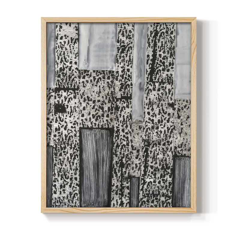 «Silver Parcels II», reproduction encadrée - bois massif, H 11 po x l 9 po, Naturel