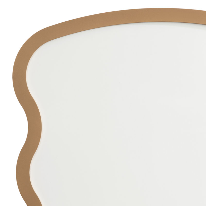 Scalloped Magnetic Dry-Erase Board with Marker and Magnets, Gold