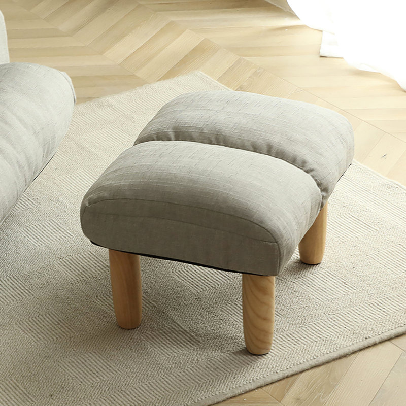 Tabouret à pédales en métal gris rempli de lin, compatible avec et chaise, assemblage, loisirs 20,34 po de profondeur x 16,89 po de largeur 14,15 po de hauteur, 9,14 lb de tabouret en gris, est compatible