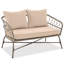 Ensemble de conversation pour 4 personnes avec coussins amovibles, ensemble de conversation pour patio 4 personnes