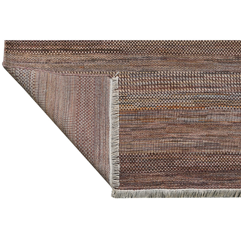 Tapis ivoire et multicolore de haute qualité noué à la main