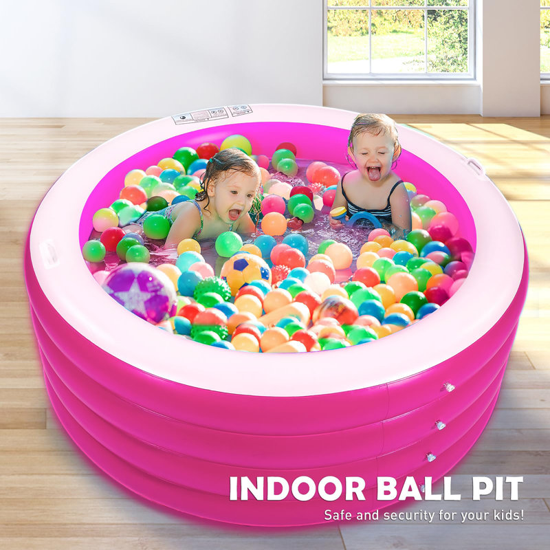 72" X 30" Round Inflatable Swimming Pool, Pink