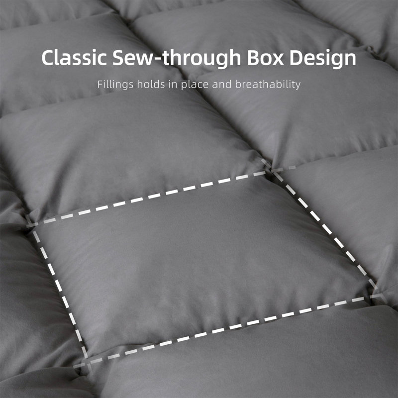 All-Season Goose Down Duvet, Soft Bed Down Comforter With Corner Tabs., King