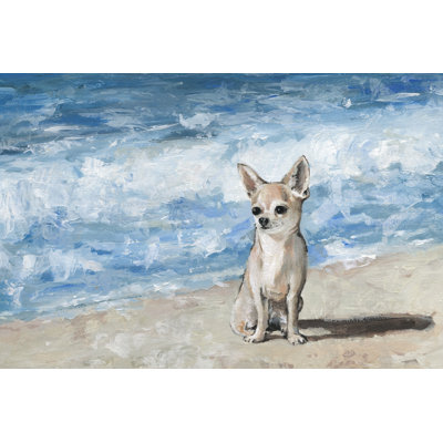 Sad Chihuahua by Parvez Taj - Wrapped Canvas Painting