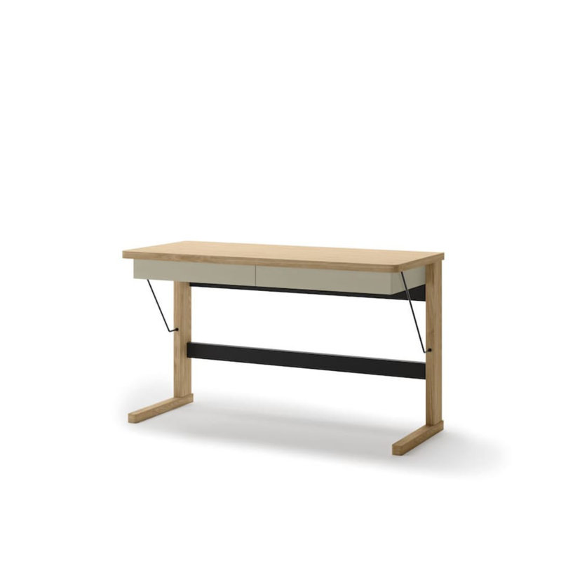 Besnike 6 Desk in Oiled Oak & Cashmere - Sophisticated Workspace Solution