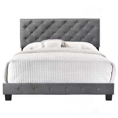 Sophisticated Gray Queen Bed With Style