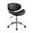 Oliver Linen / Faux Leather Upholstered Swivel & Adjustable-Height Task Chair with Wooden Back & Chrome / Black Metal Base-1592226749-1584977891