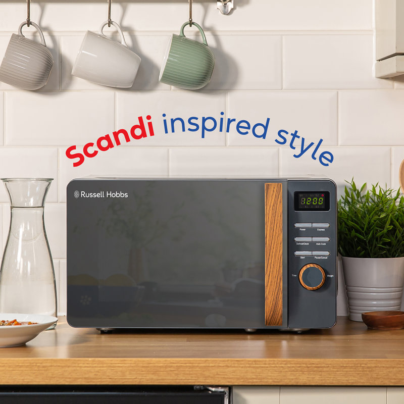 Russell Hobbs RHMD714G-MN Scandi Compact Digital Microwave 17L Grey, Grey