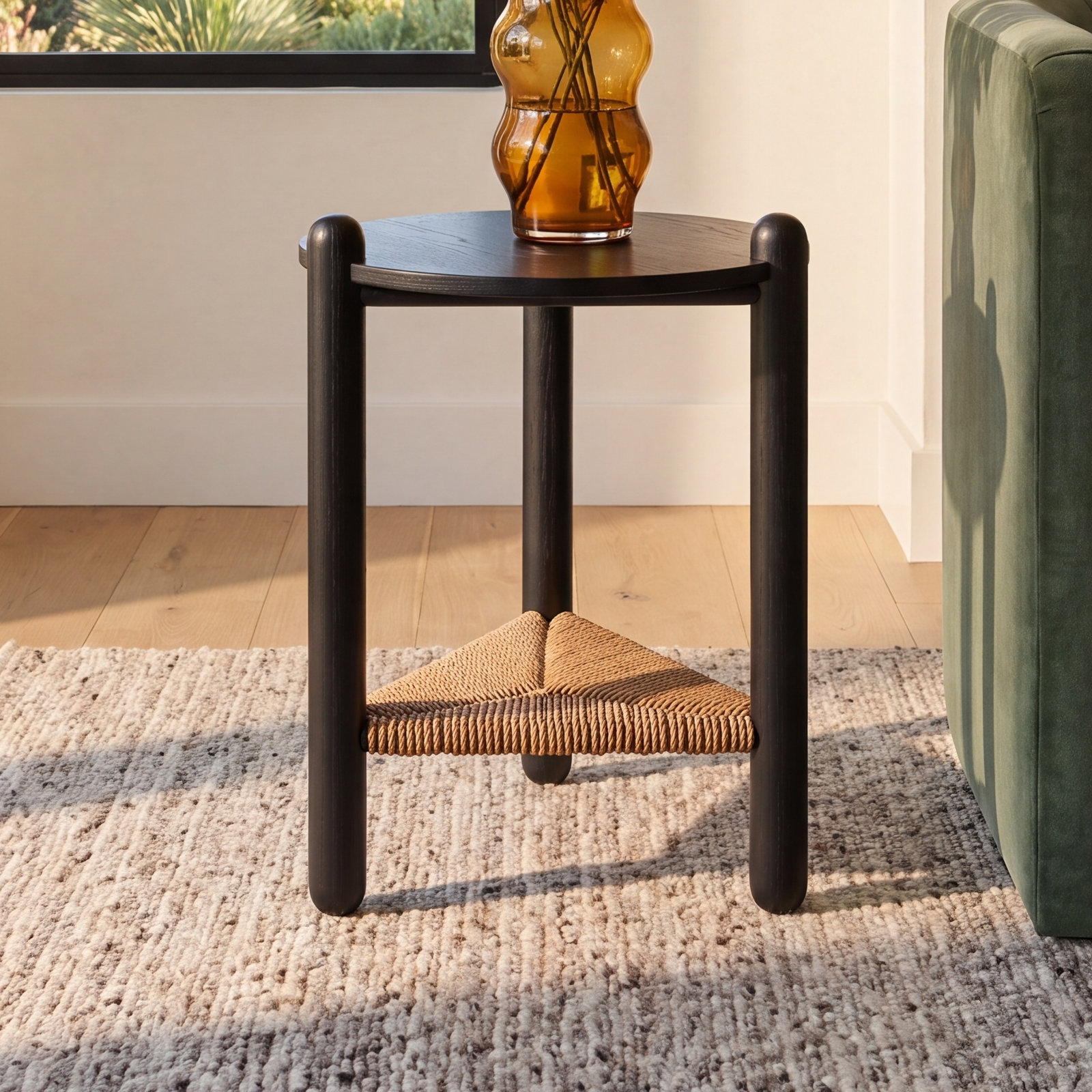 Trish End Table, Black, Black