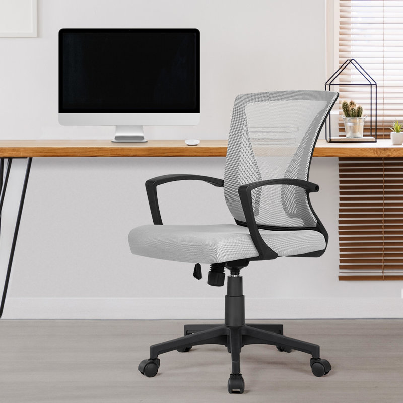 Mid-back Mesh Office Chair, Black, Grey