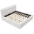 King Size Upholstered Platform Bed with Headboard, Solid Wood Frame, No Box Spring Needed, White-1613463054-1613463055