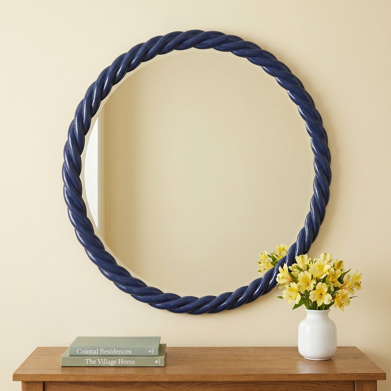 Mara 30" Accent Mirror, Navy