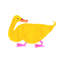 Yellow Duck - Painting on Canvas-800986830