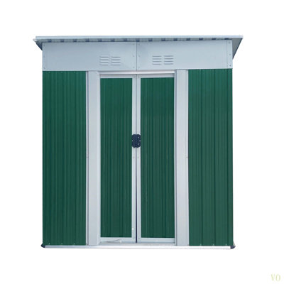 5X3 Feet Small Mini Outdoor Storage Sheds Pent Roof With Aluminum Alloy Frame And Sliding Door
