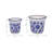 Bethony Ceramic Chinoiserie Pot Planters Set of 2, Blue and White, Elegant Home Décor-1265783040