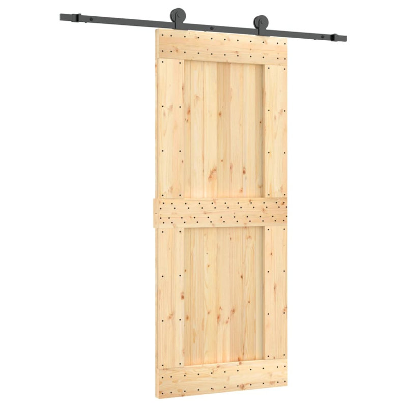 Porte coulissante avec quincaillerie Vidaxl, 33,5 po x 82,7 po 