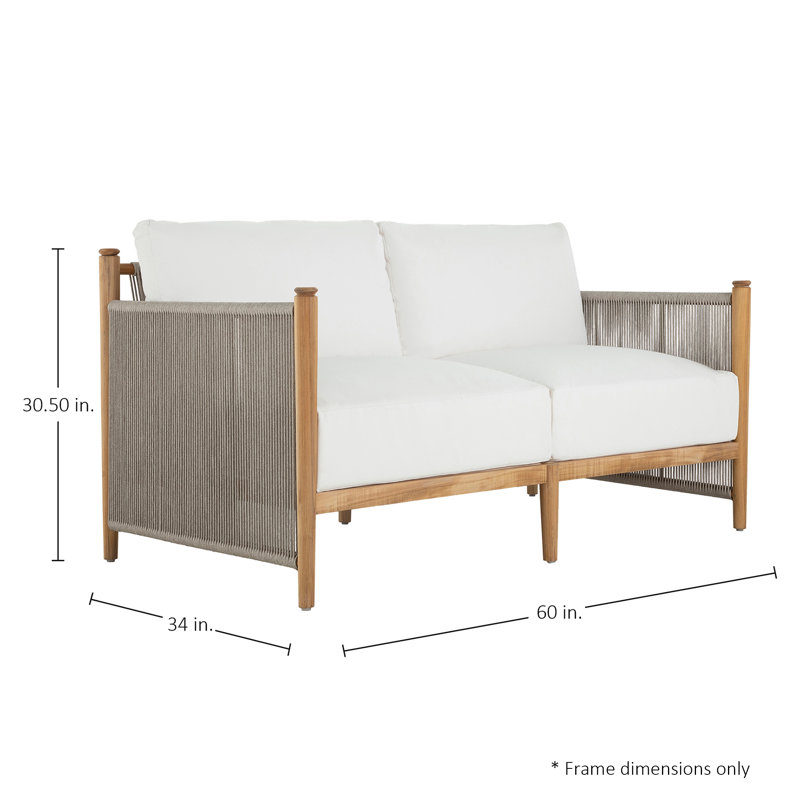 Causeuse d'extérieur Pacifica, No Welt, Linen Snow