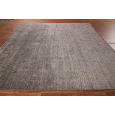 Earth Tone Square Gabbeh Indian Square Rug 10x10