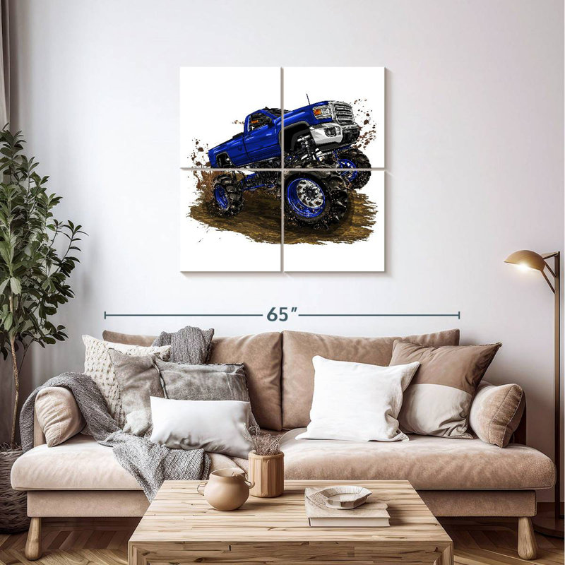 Mehar Monster Truck, 38" H x 38" W