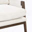 Fauteuil Mid-Century moderne en velours, blanc-1822312446