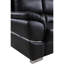 Cuir véritable noir, cadre en bois franc séché au four pour une structure robuste, coussin en mousse à 3 couches, pieds en acier inoxydable, bois brésilien massif, fiabilité, structure