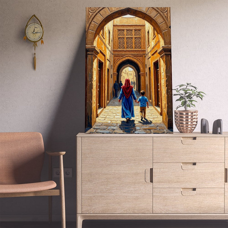Tableau sur toile, reproduction d'art du Caire, Égypte, cadeau de fête des mères de la part de son fils - Affiche vintage - Décoration intérieure