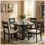 Table de salle à manger extensible ronde 43,3 "à 59" pour 4-6, table de cuisine ronde à ovale avec rallonge rabattable, base stable en H et tablette de rangement, noir-1228568106