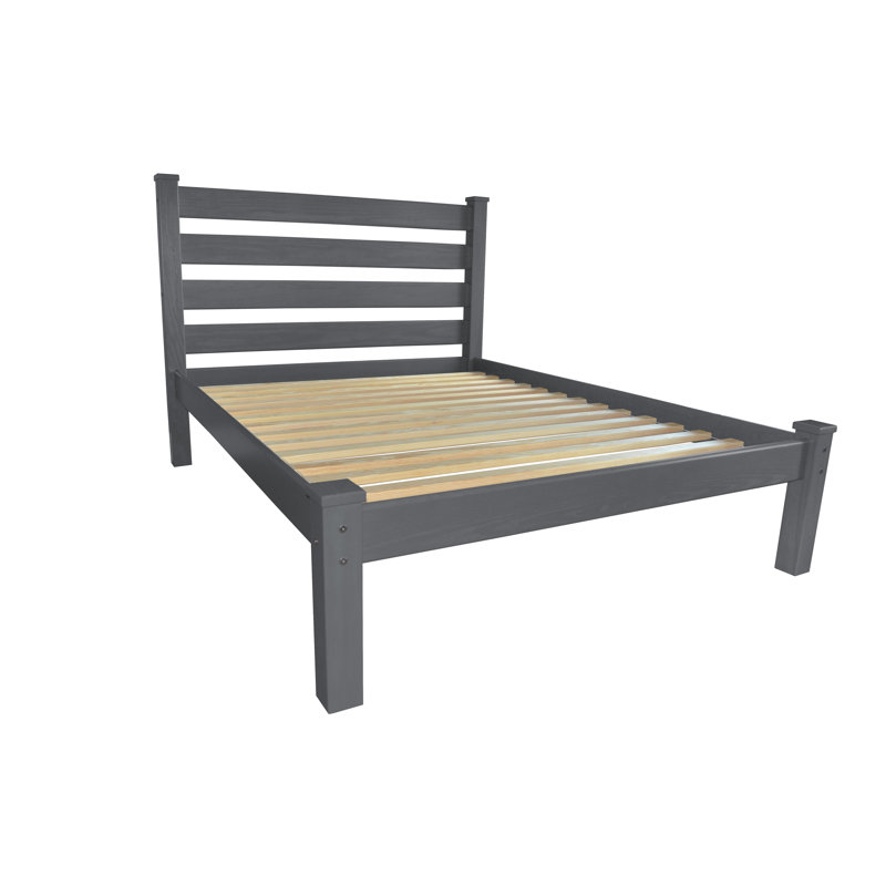 Base de lit en bois massif Homestead, Double, Graphite