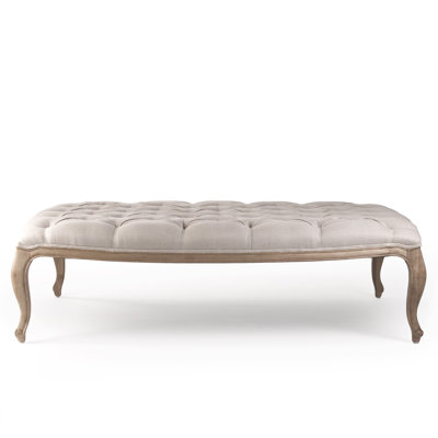 Maison Linen Tufted Ottoman