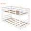 Lit simple au-dessus d'un lit superposé blanc, fabrication de la structure, pour une qualité de longue durée, garde-corps sur toute la longueur, s'adapte à la structure en pin des matelas, contrôle de la qualité, standard