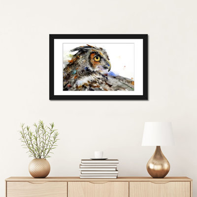 «Owl II», peinture sur toile tendue