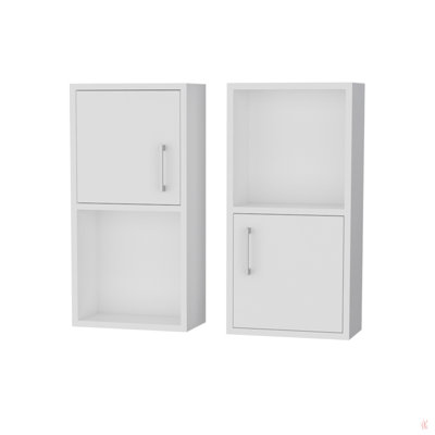 2 armoires à pharmacie avec tablette ouverte