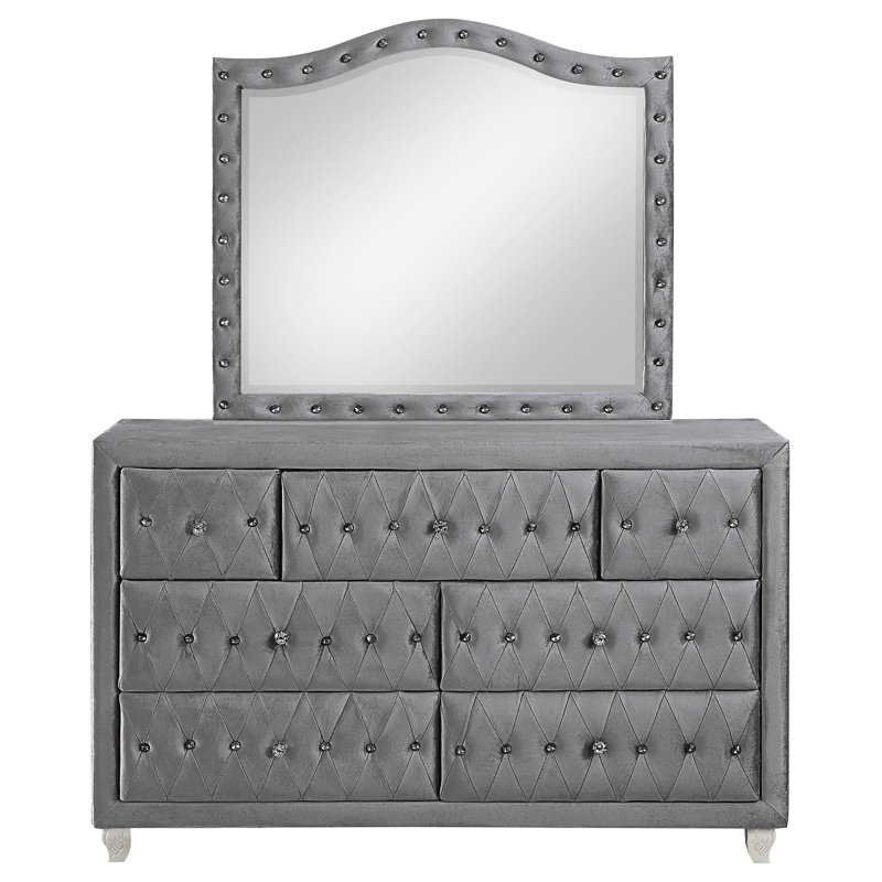 Miroir de commode Montelle, Gris