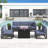 6 - Piece Outdoor Modular Sectional Set with Fire Table-585864252
