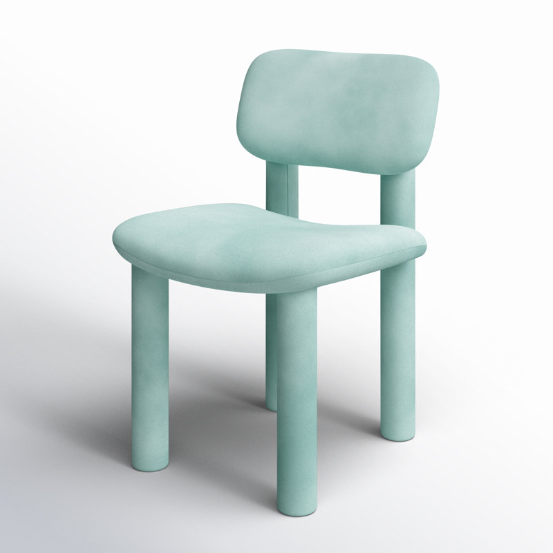 Chaise d'appoint en velours Baldes Performance, Bleu pâle