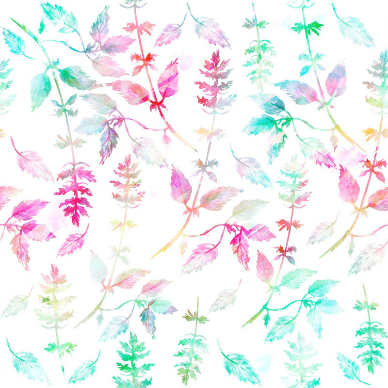 Murale florale, L 2,08 pi x L 10,42 pi